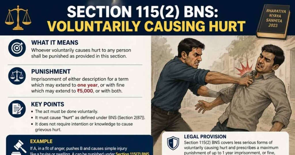 Section 115(2) BNS: Voluntarily Causing Hurt