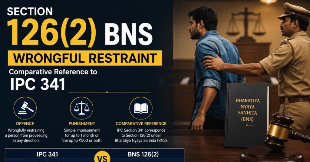 Section 126(2) BNS Wrongful Restraint: Comparative Reference to IPC 341
