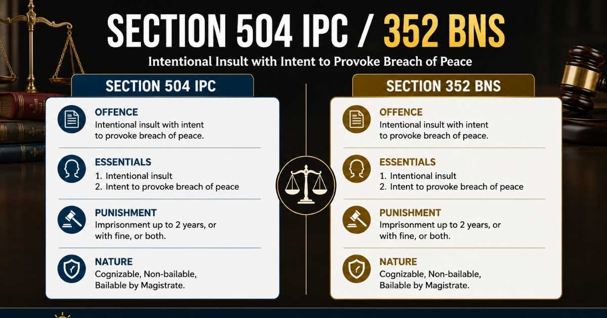 Section 504 IPC 352 BNS